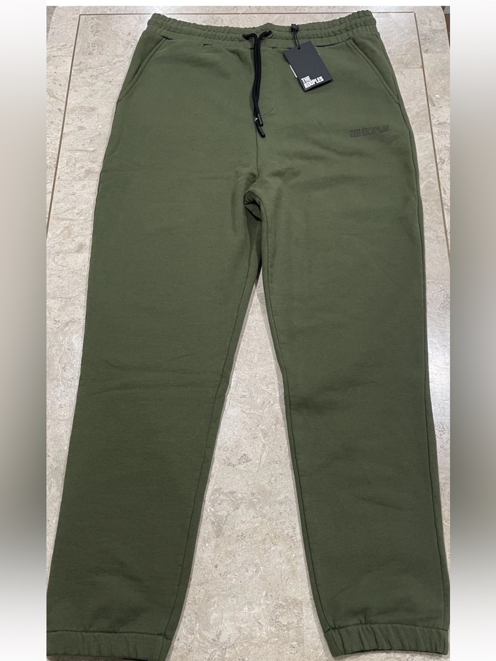 THE KOOPLES MEN’S COTTON HEAVYWEIGHT SWEATPANTS JOGGER OLIVE GREEN SIZE L NWT